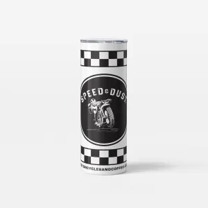Skinny Tumbler - Speed & Dust Moto Man (Circle)