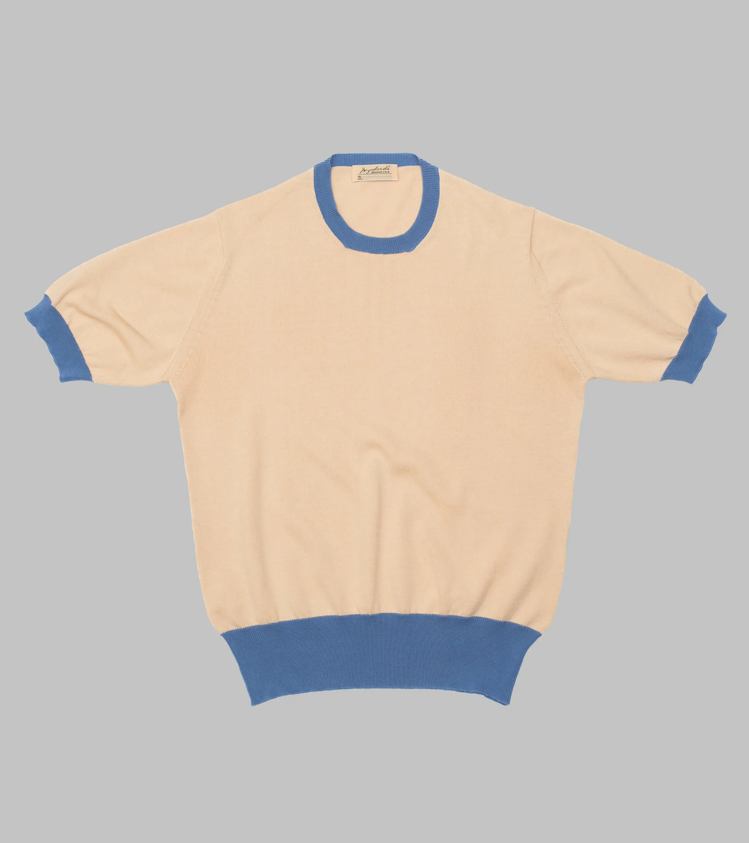‘Skipper’ Tee Cream/Blue