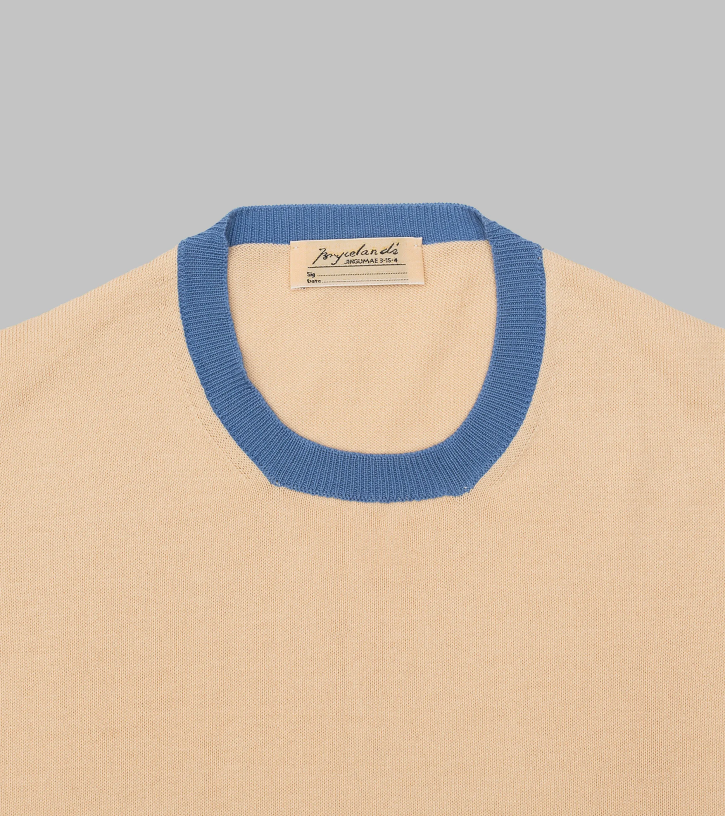 ‘Skipper’ Tee Cream/Blue