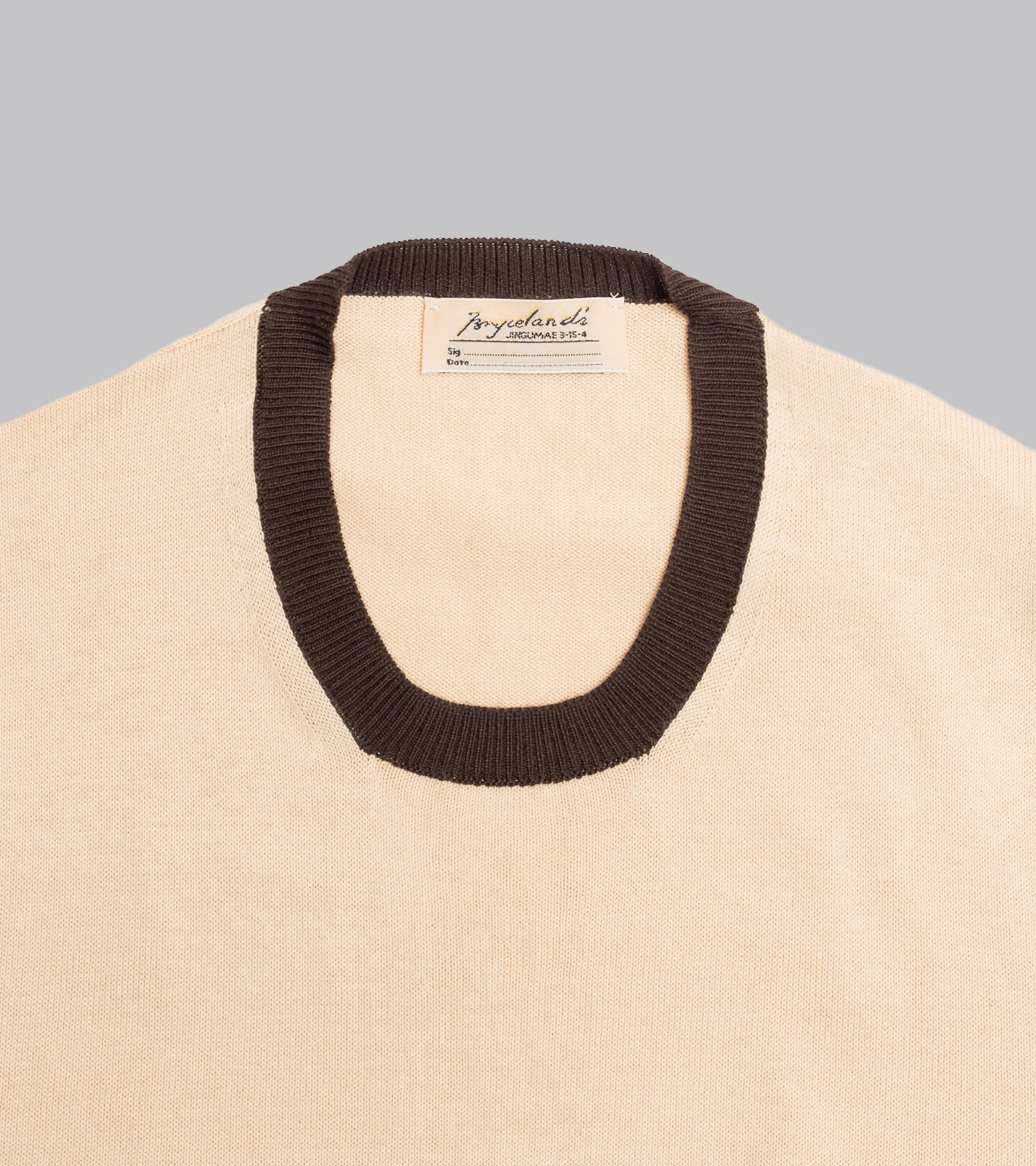 ‘Skipper’ Tee Cream/Brown