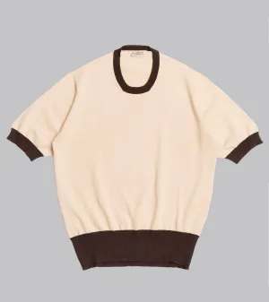 ‘Skipper’ Tee Cream/Brown