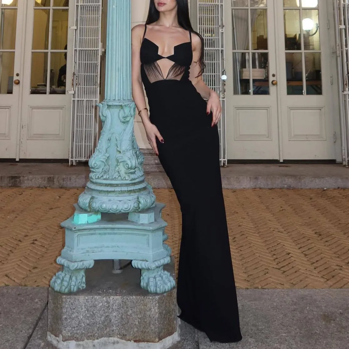 Skylar Cutout Crepe Bustier Maxi Dress