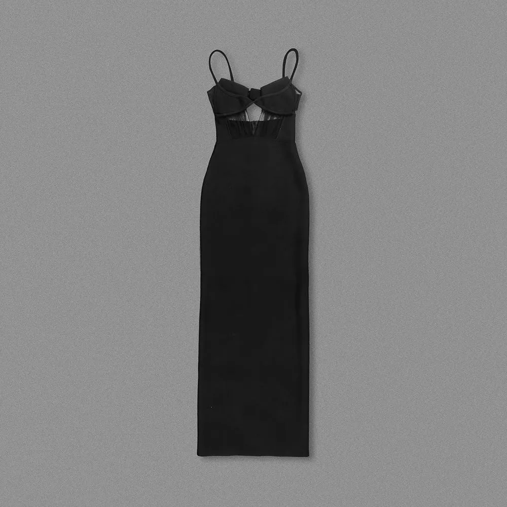 Skylar Cutout Crepe Bustier Maxi Dress