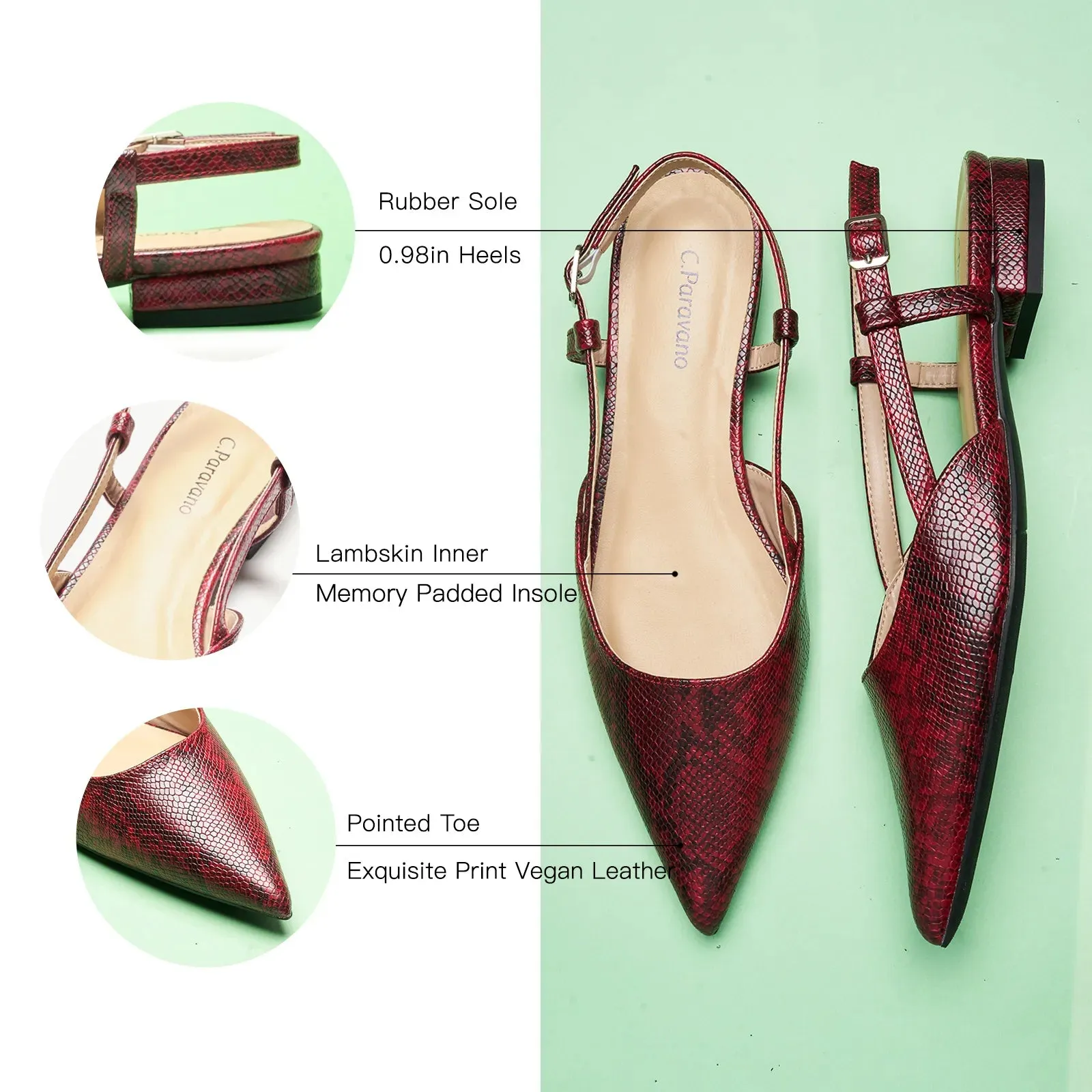 Sleek Slingback Flats (Freya)