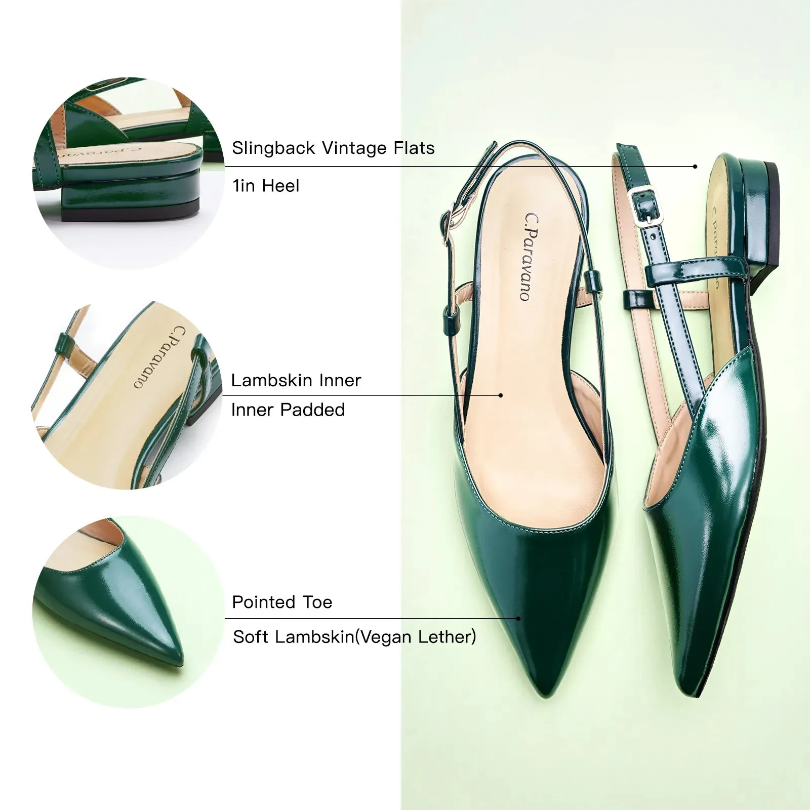 Sleek Slingback Flats (Freya)
