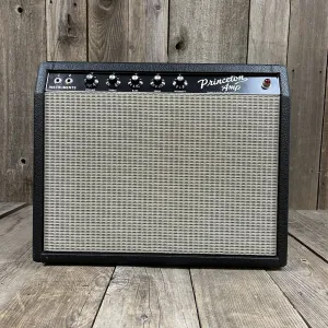 SOLD - Fender Princeton Amp Pre CBS Black Panel AA964 1965