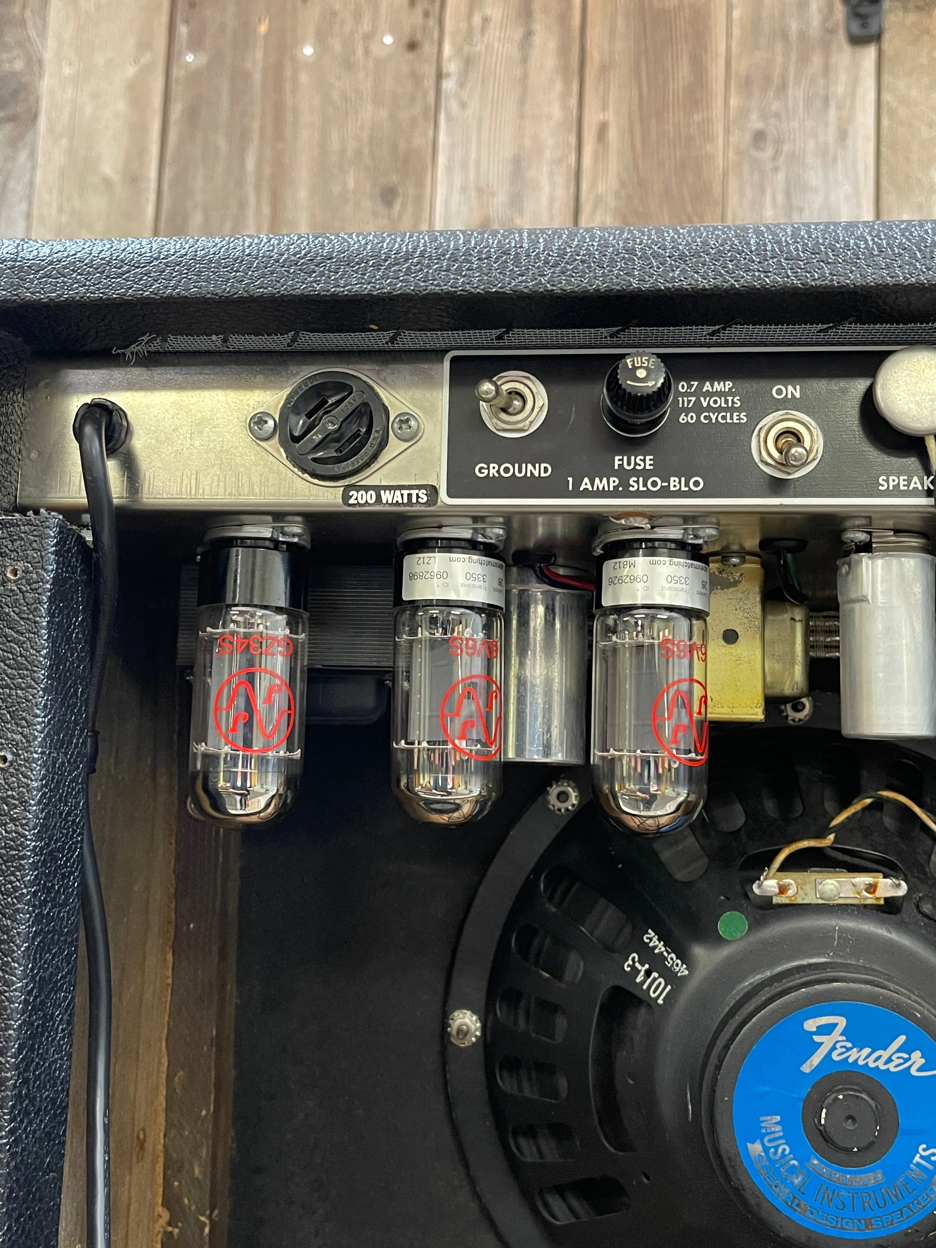 SOLD - Fender Princeton Amp Pre CBS Black Panel AA964 1965