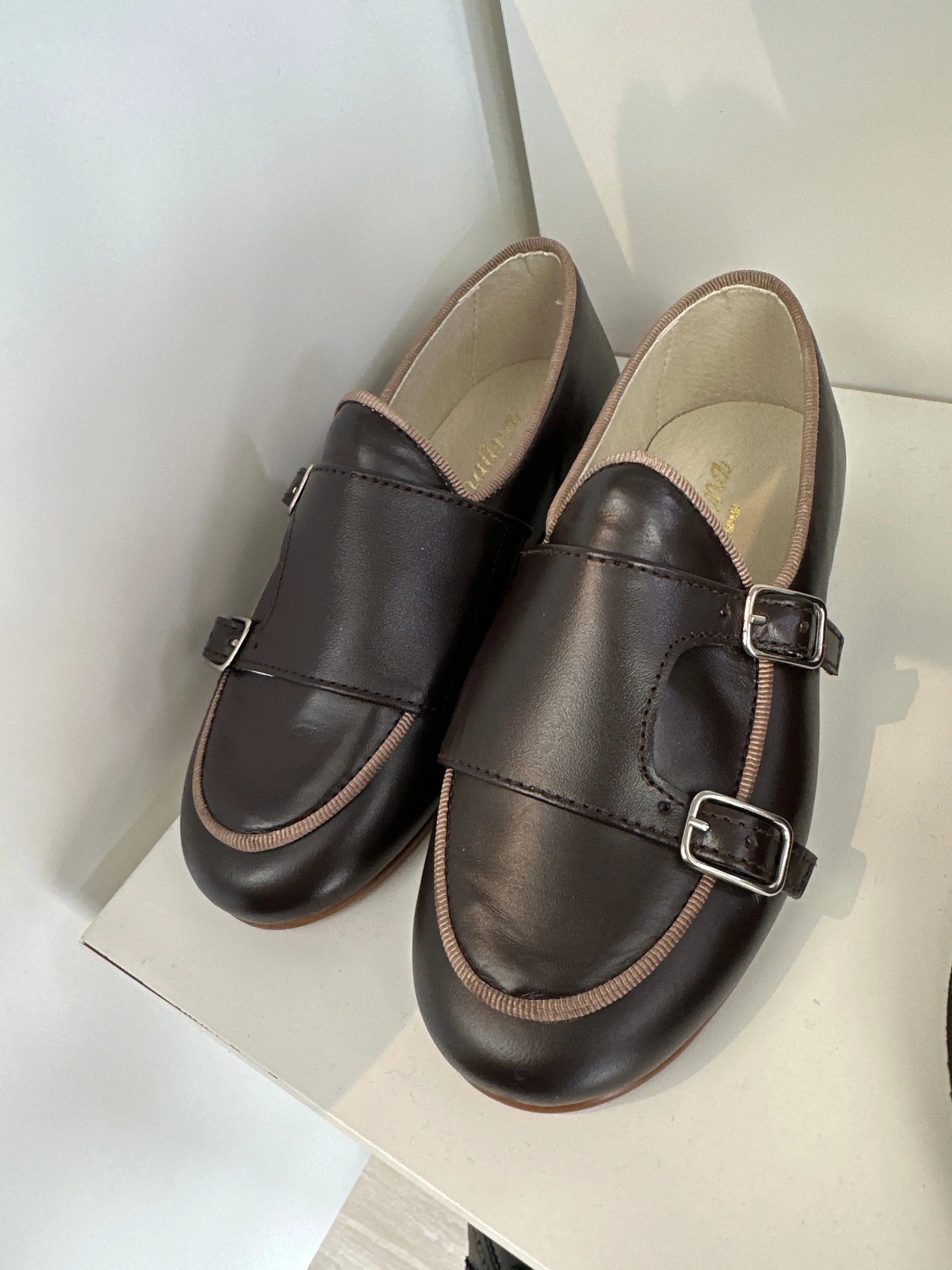 Sonatina Coffee Double Monk Loafer