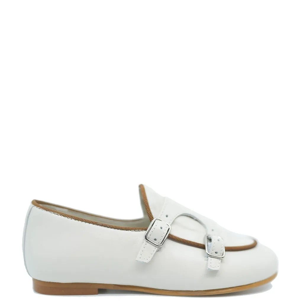 Sonatina Cream Piping Double Monk Loafer