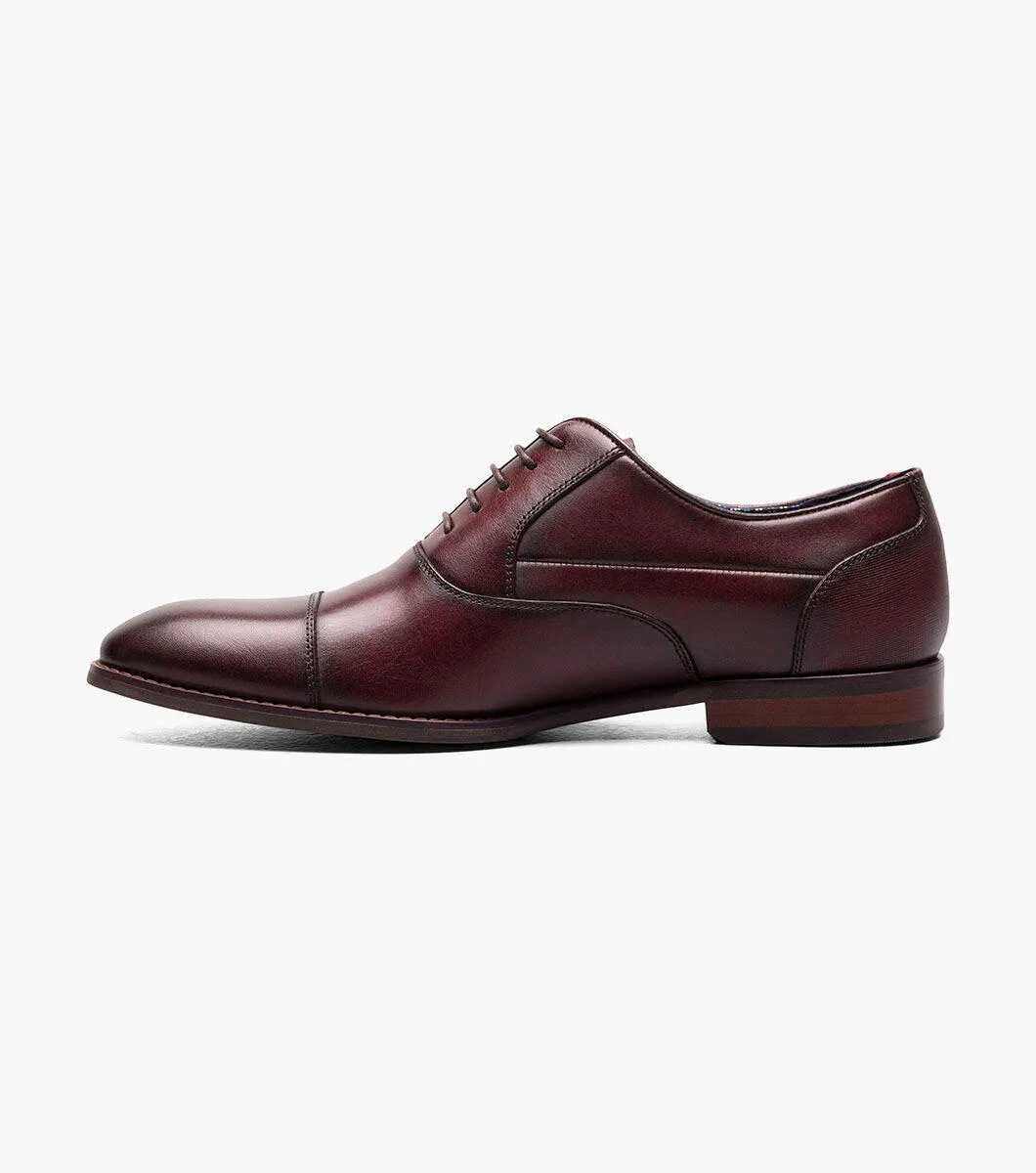 Stacy Adams Kalum 25568-610 Cap Toe Oxford Shoes Burgundy