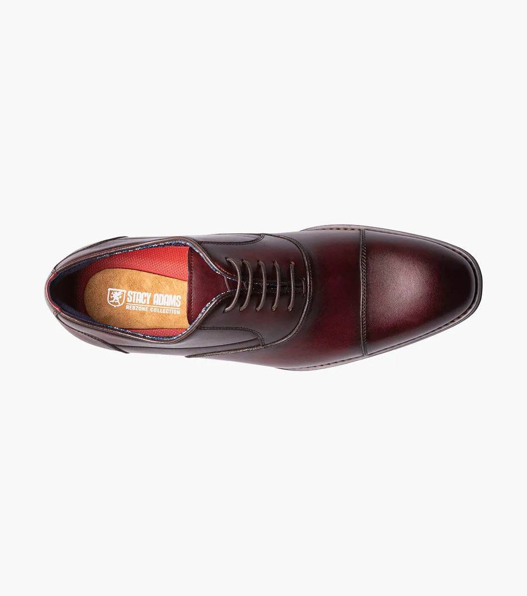 Stacy Adams Kalum 25568-610 Cap Toe Oxford Shoes Burgundy