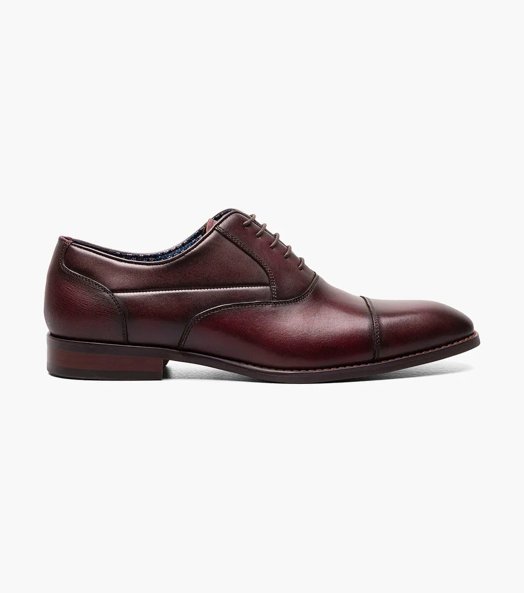 Stacy Adams Kalum 25568-610 Cap Toe Oxford Shoes Burgundy