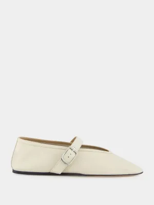 Stella Slipper in Ecru Leather