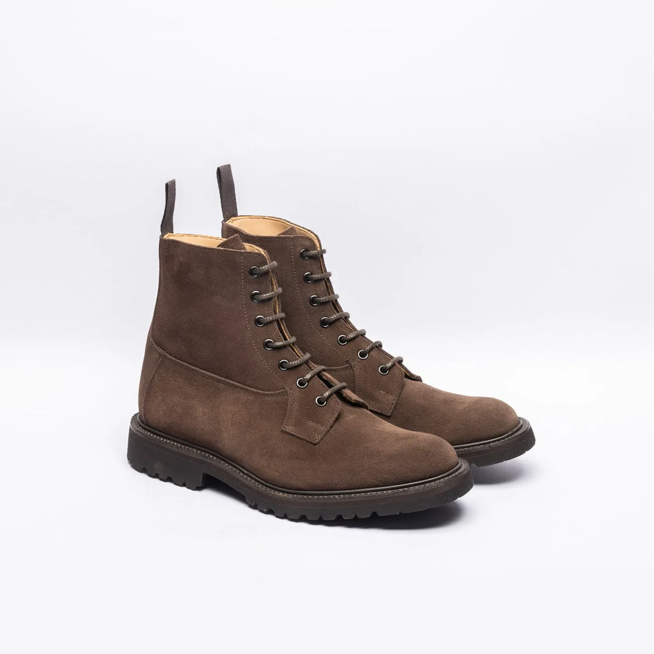 Stivale derby Tricker's Burford in camoscio marrone