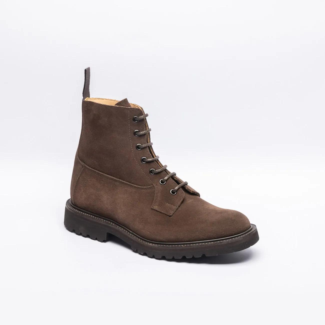 Stivale derby Tricker's Burford in camoscio marrone