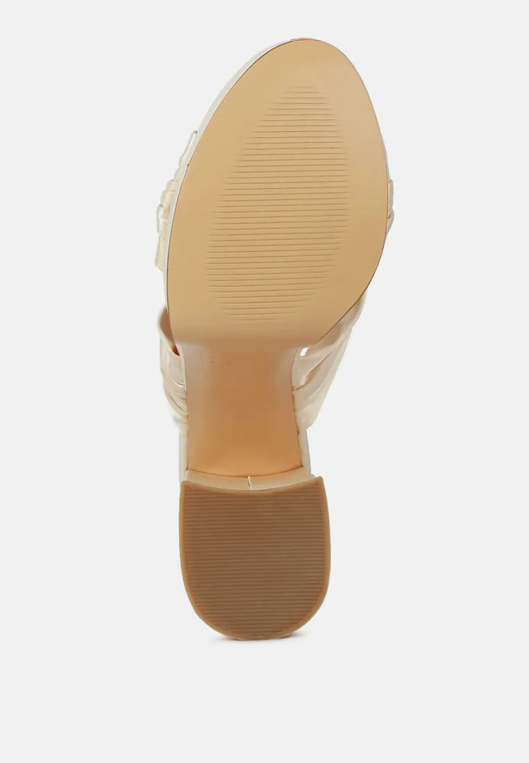 Strobing Knotted Chunky Platform Heels By Ruw
