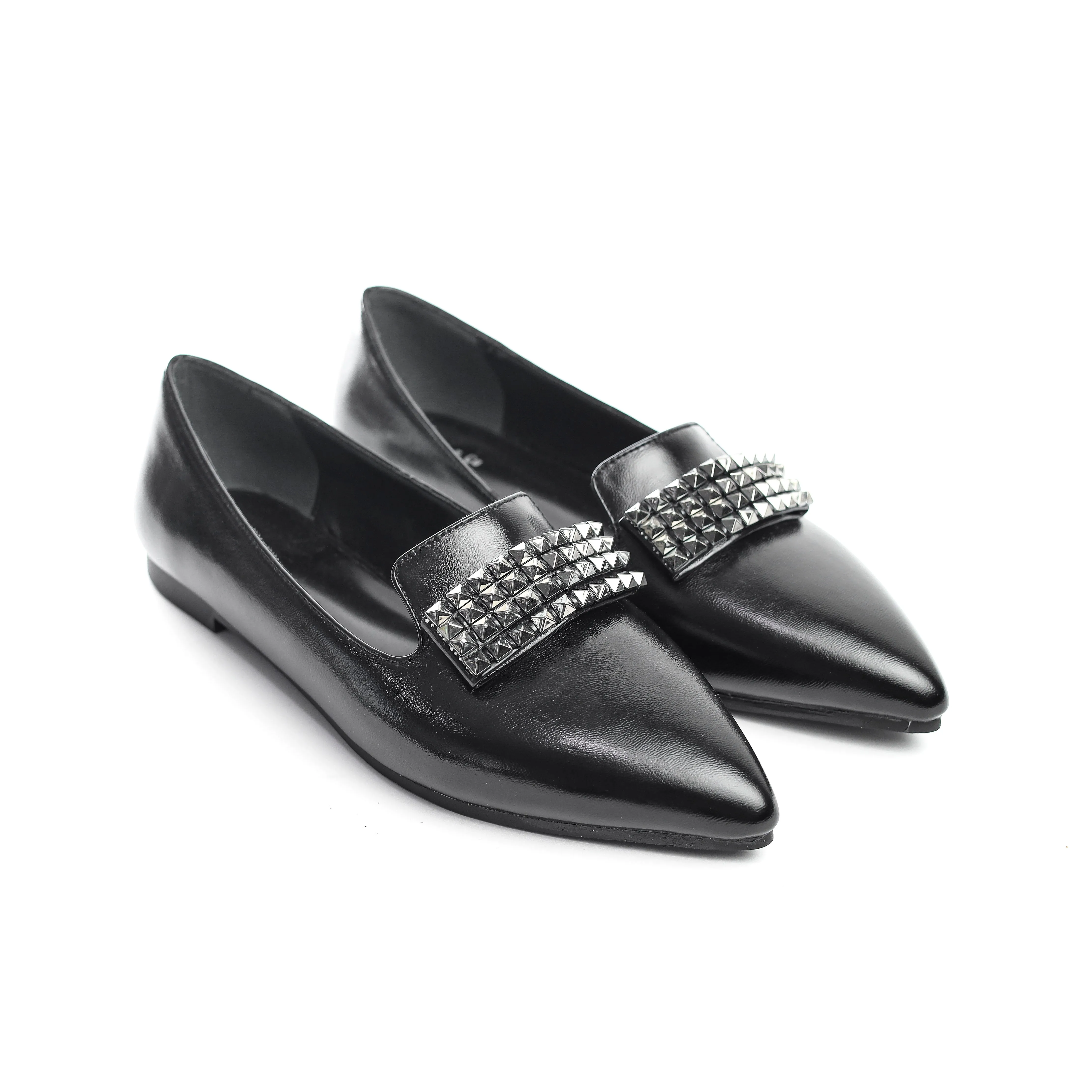 Studded Metallic Loafer