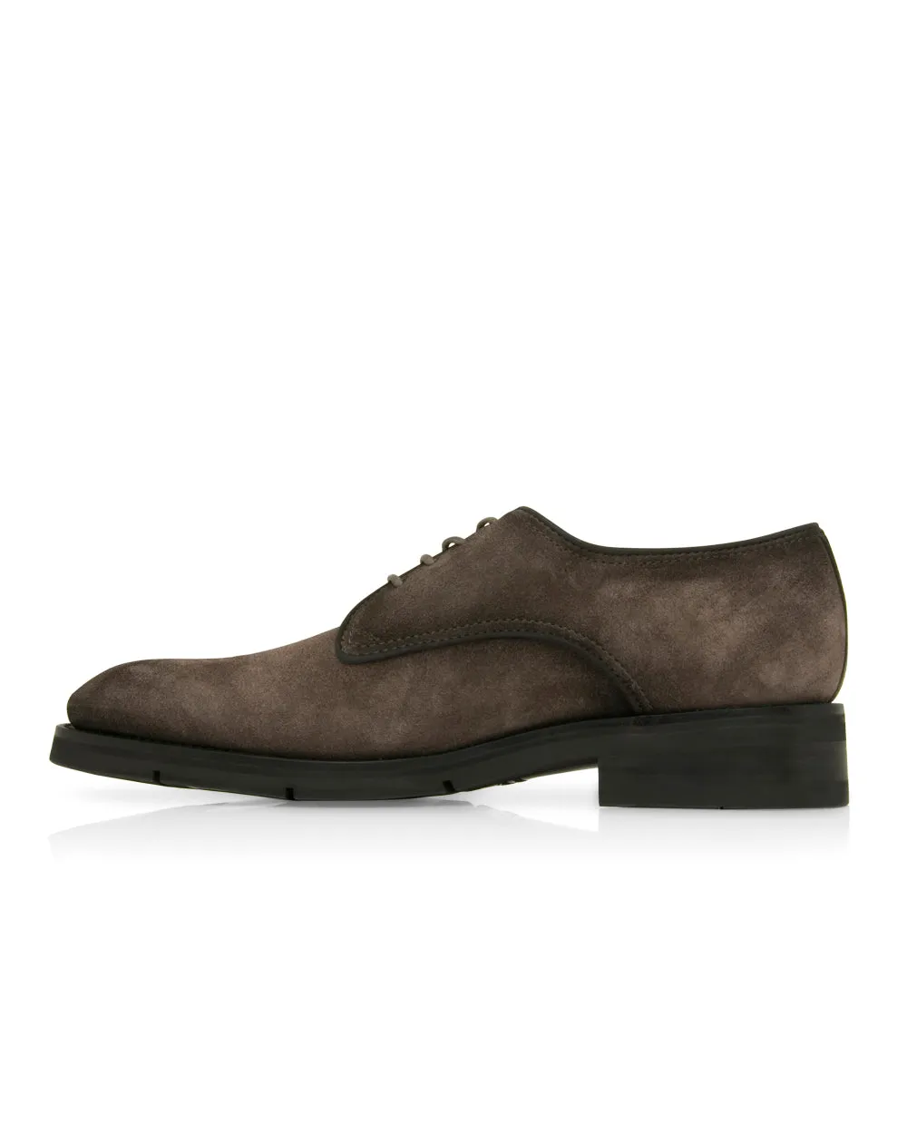Suede Derby in Charcoal