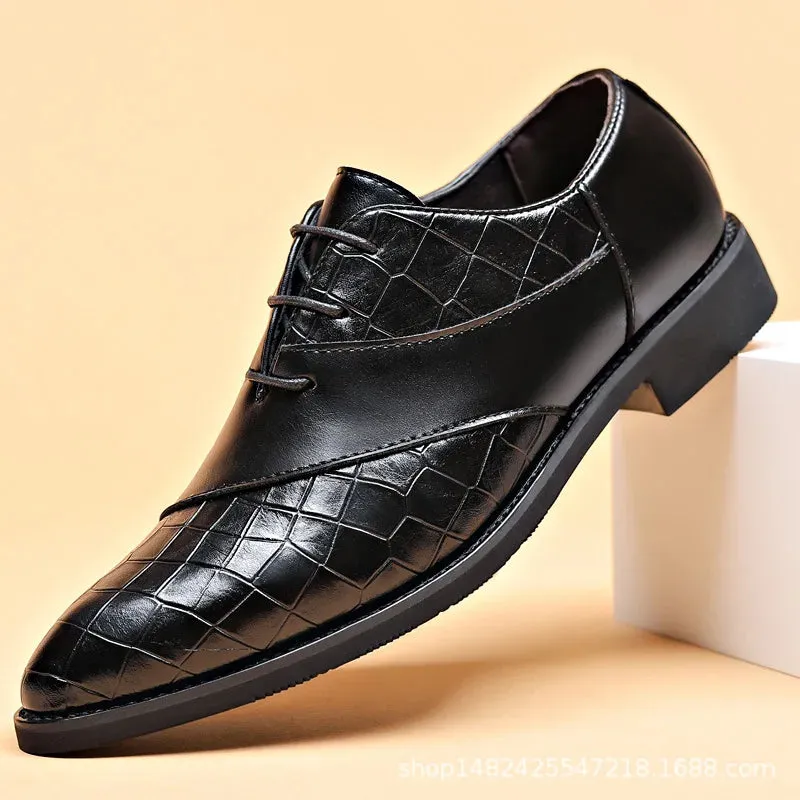 Tenby | Luxury Handmade Leather Derby Shoes for Men - Pointed Toe Lace-Up Formal Footwear