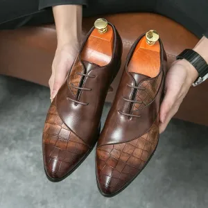 Tenby | Luxury Handmade Leather Derby Shoes for Men - Pointed Toe Lace-Up Formal Footwear