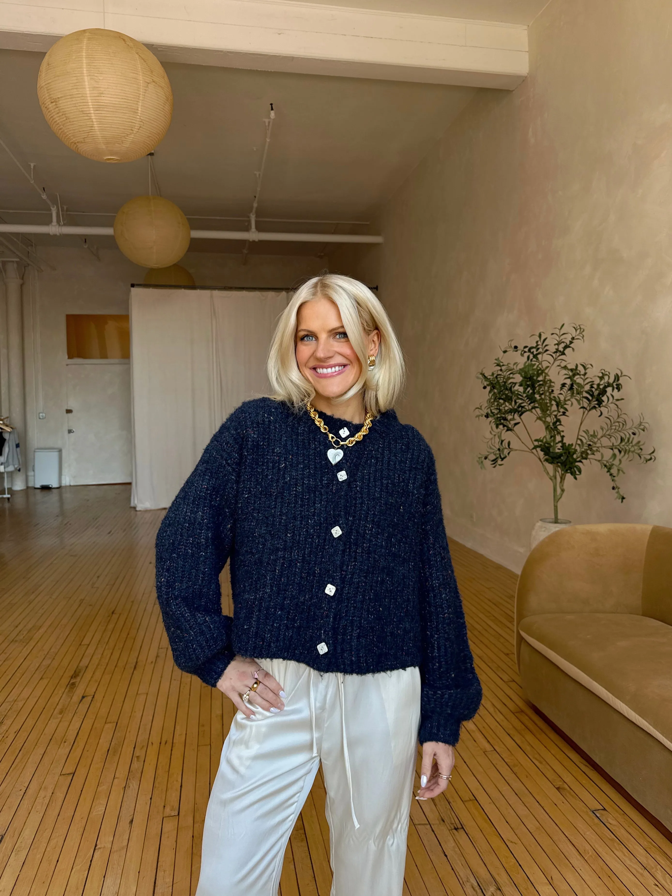 The Phoebe Cardigan // Navy