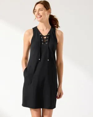 TOMMY BAHAMA- LADIES ISLAND CAYS LACE-UP DRESS
