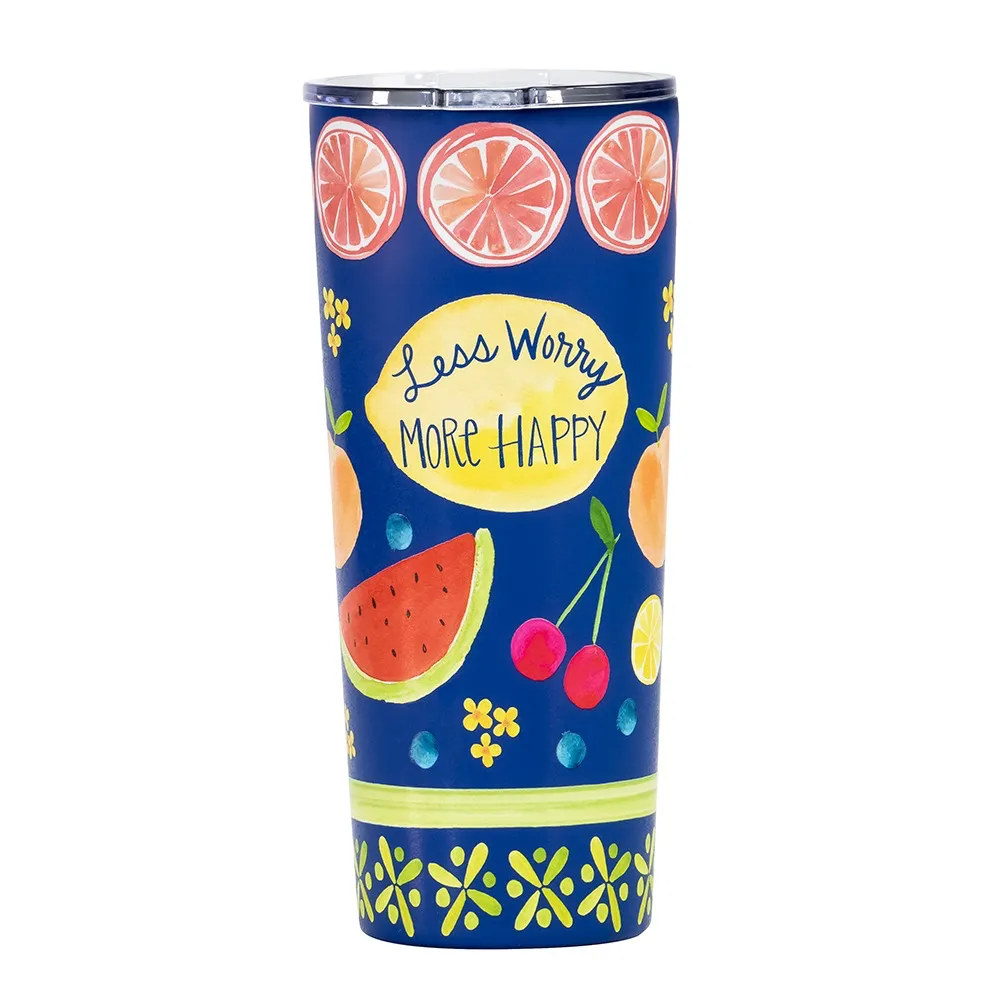 Tumbler - Less Worry More Happy