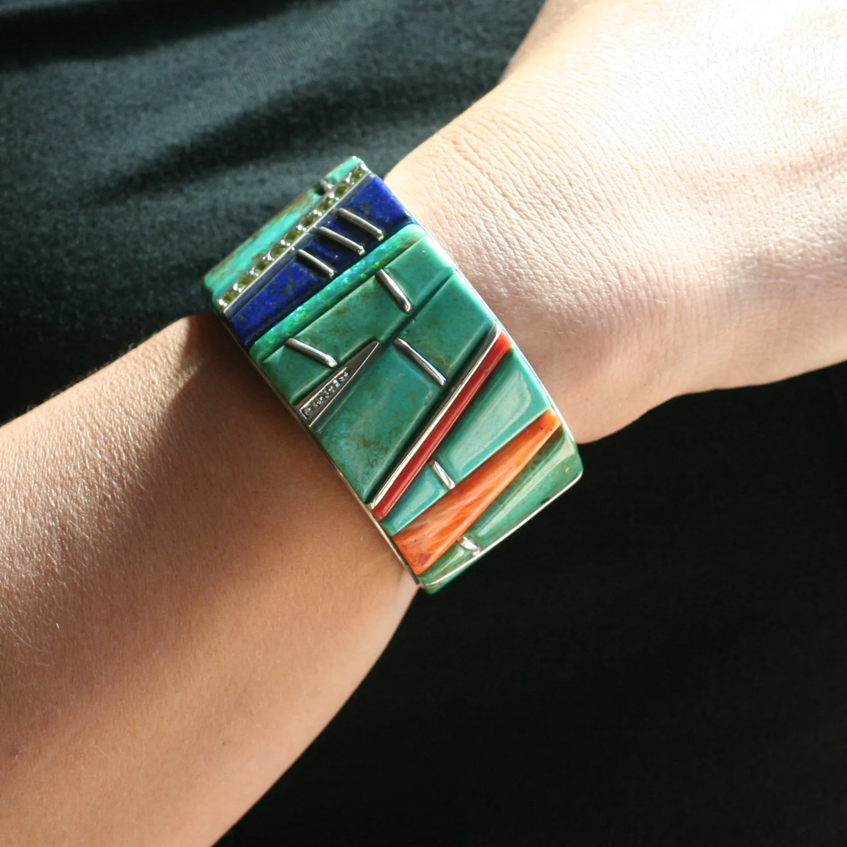 Turquoise Inlay Cuff Bracelet