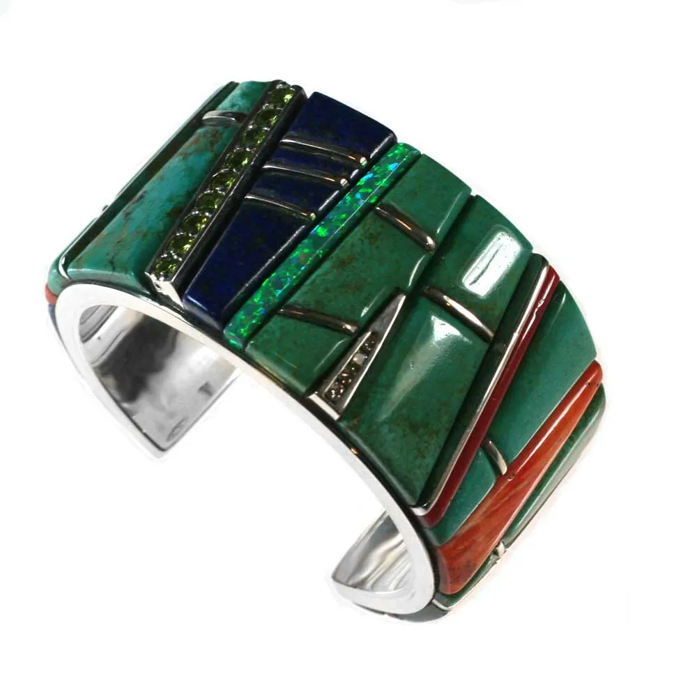 Turquoise Inlay Cuff Bracelet