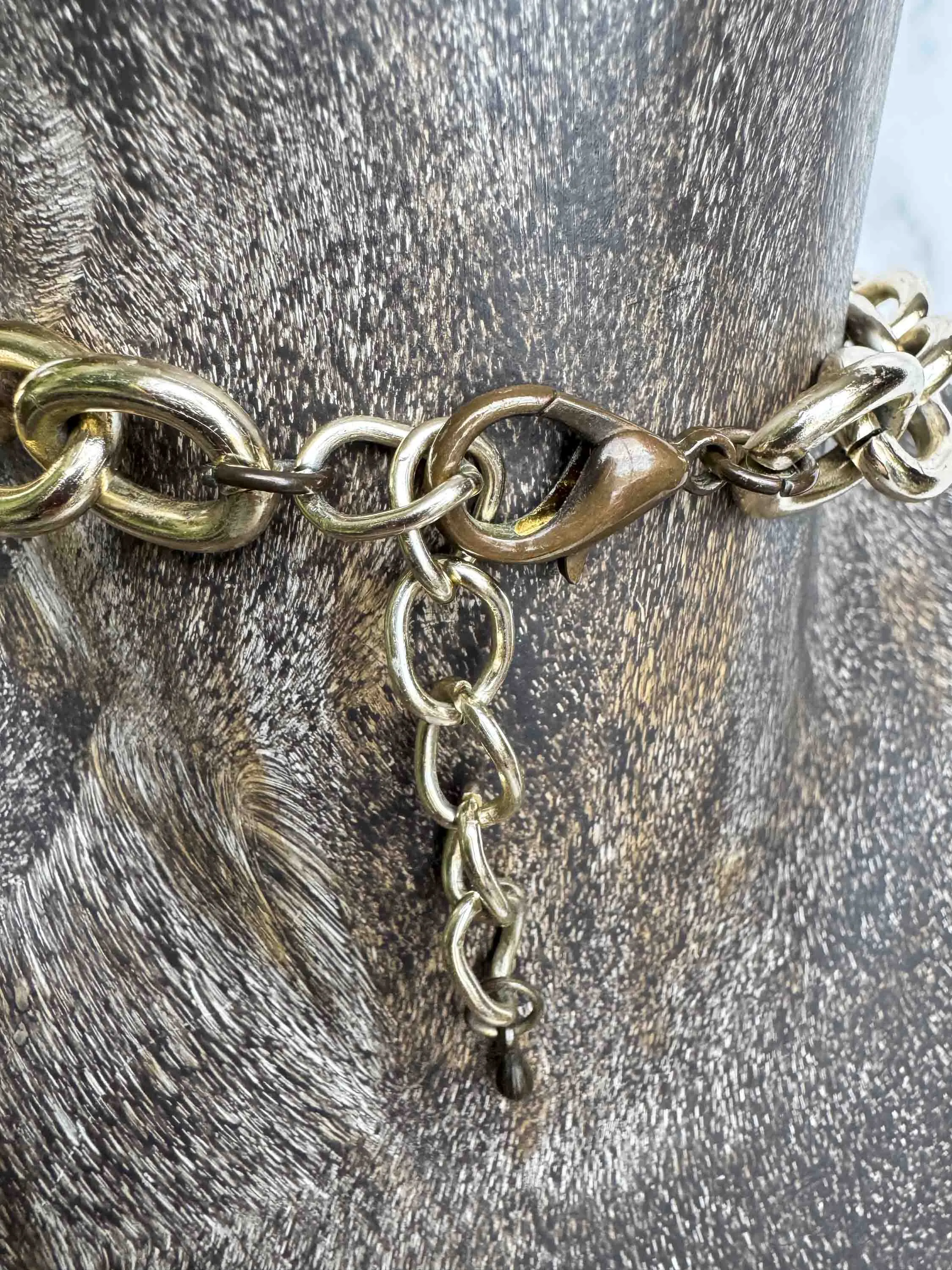 Vintage Chunky Gold Chain Bauble Necklace