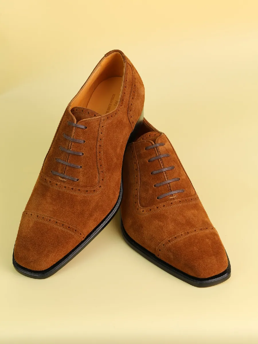 Vintage Suede Leather Oxford Shoes