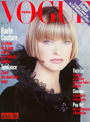 VOGUE Paris Magazine September 1993 LINDA EVANGELISTA Claudia Schiffer CHRISTY TURLINGTON