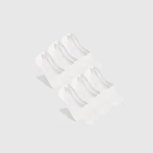 White No Show Socks 6-Pack