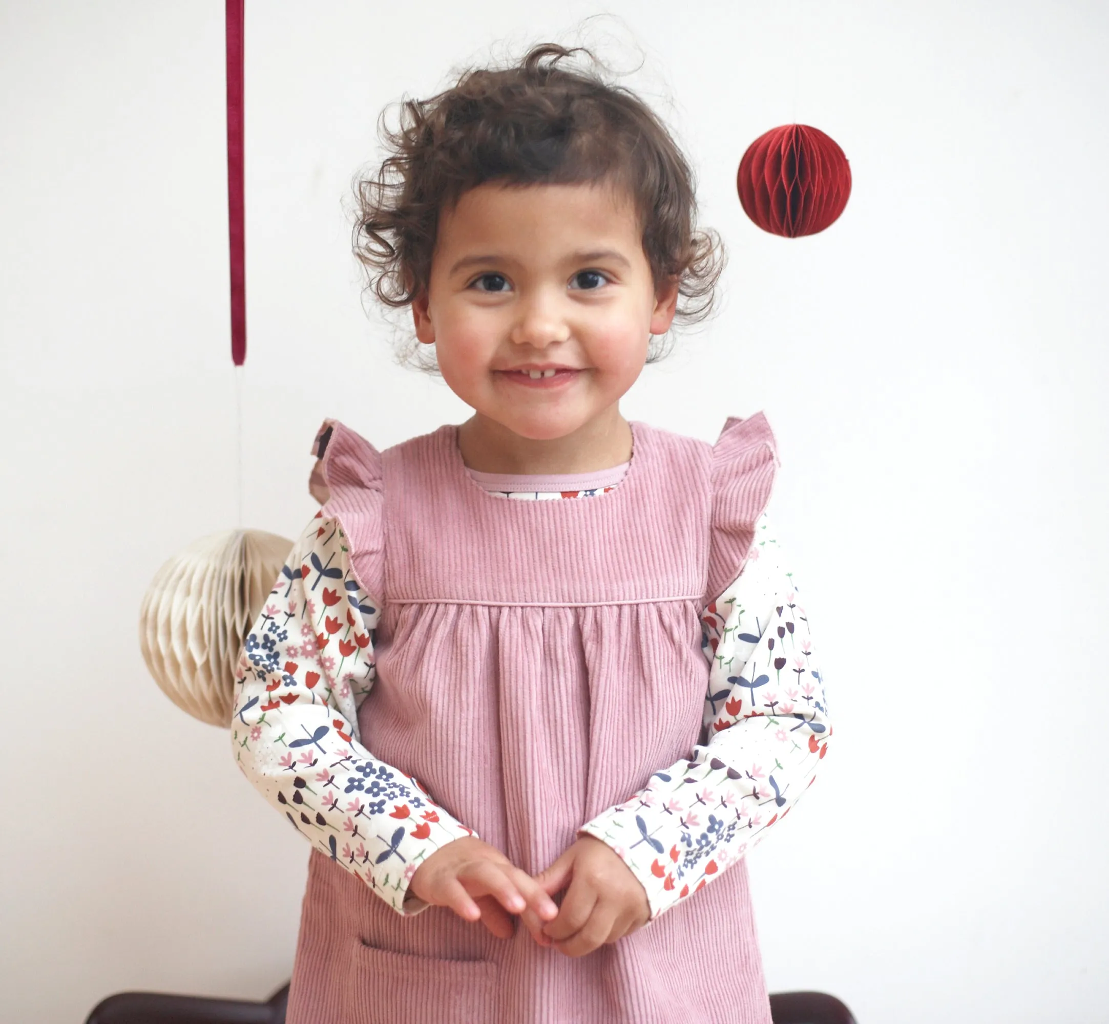 Winter Shift Dress (Reversible) - Pink
