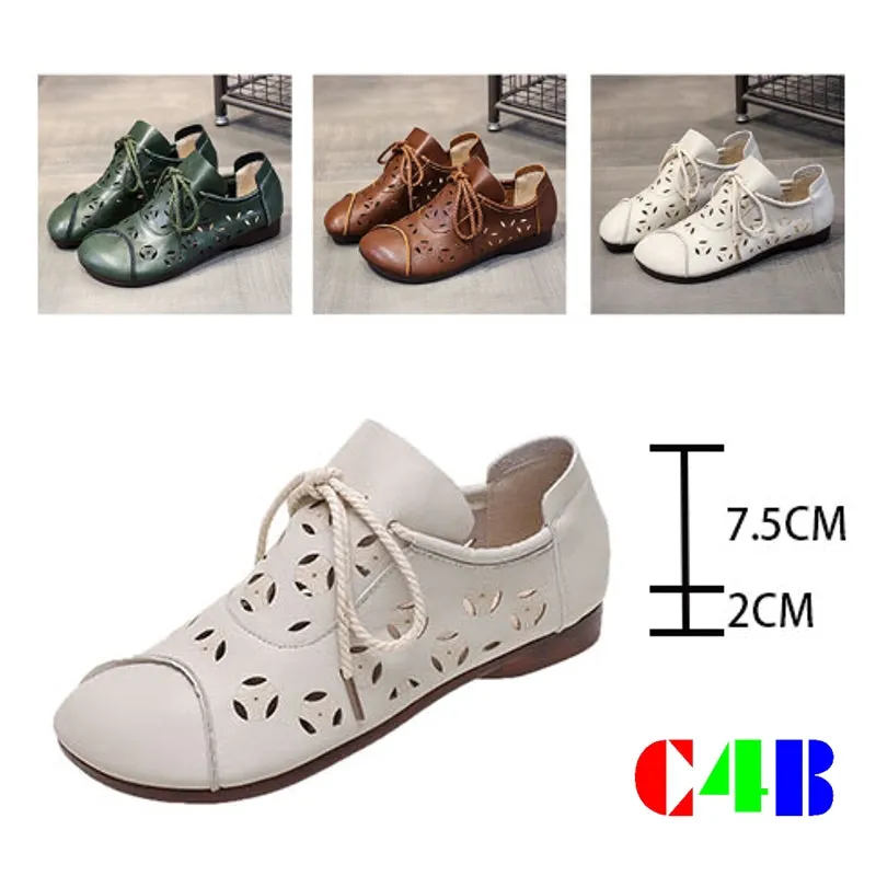 Women Casual Comfortable Leather Handmade Shoes