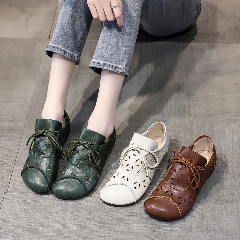 Women Casual Comfortable Leather Handmade Shoes