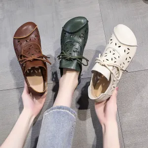 Women Casual Comfortable Leather Handmade Shoes