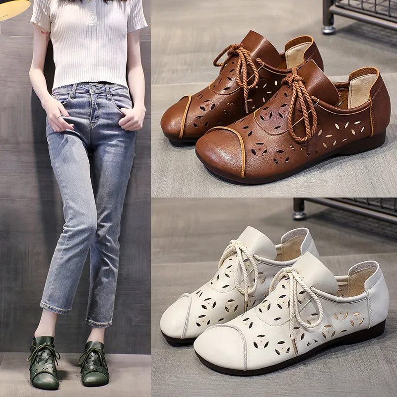 Women Casual Comfortable Leather Handmade Shoes