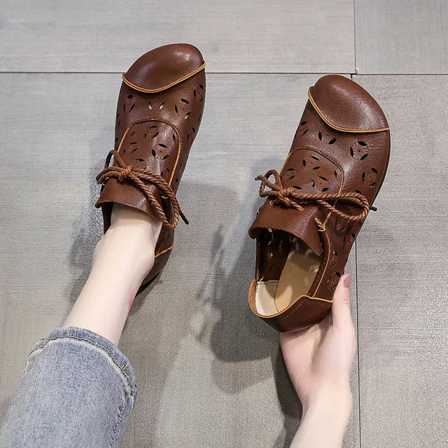 Women Casual Comfortable Leather Handmade Shoes