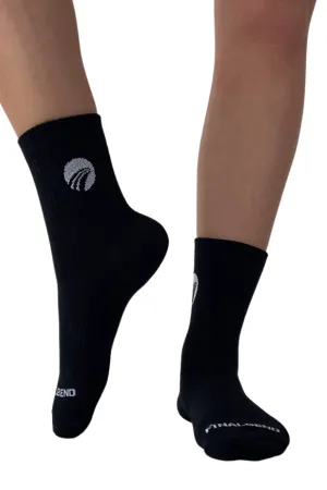 Women's Black Crew Socks