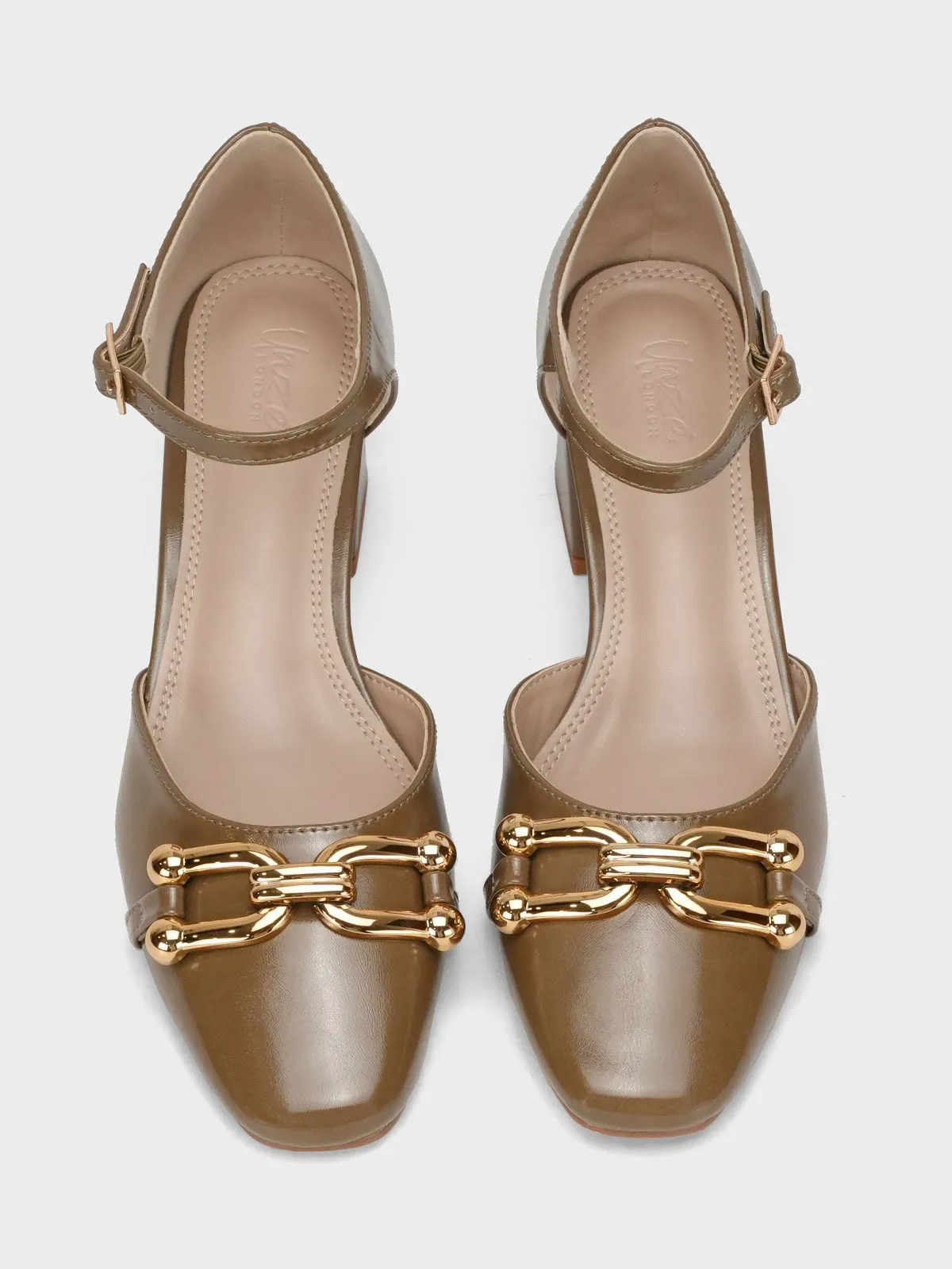 Womens "AVIVA" Decorated Ankle Strap Sandals