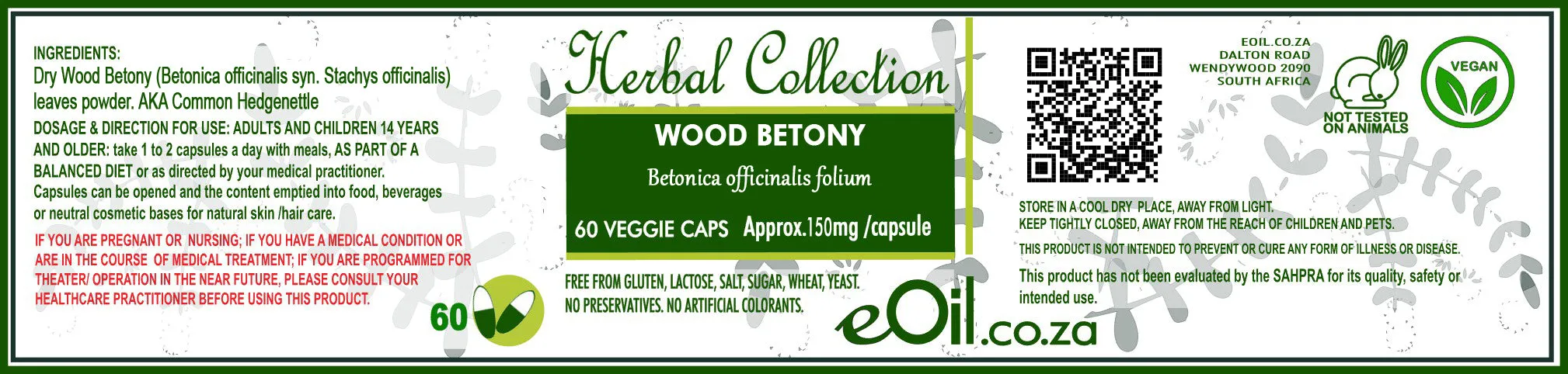 Wood betony - 60 capsules - Herbal Collection